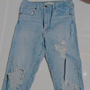 Women Ripped Jeans size 29, Levi mile high super skinny Jeans